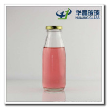 300ml Milk Glass Bottle Juice Glass Bottle with Tin Lid
